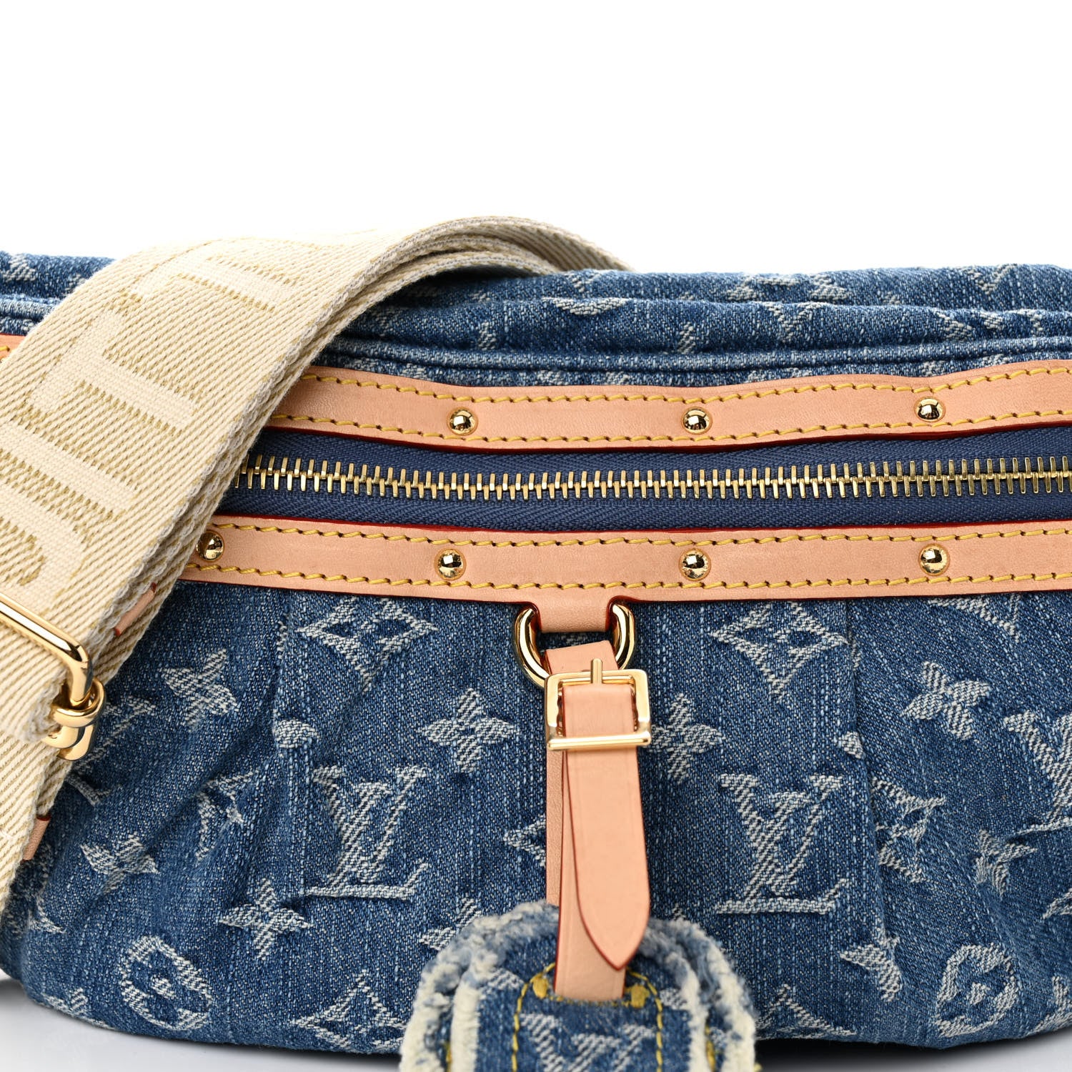 Louis Vuitton Monogram Denim High Rise Bumbag Blue 7 of 9