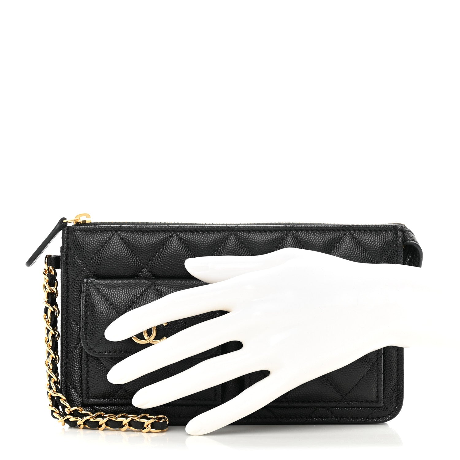 Chanel Caviar Quilted Polly Pocket Pouch Black 2 of 10
