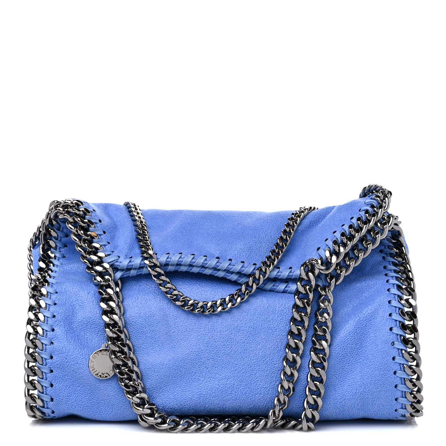 Shaggy Deer Mini Falabella Fold Over Tote Bright Blue