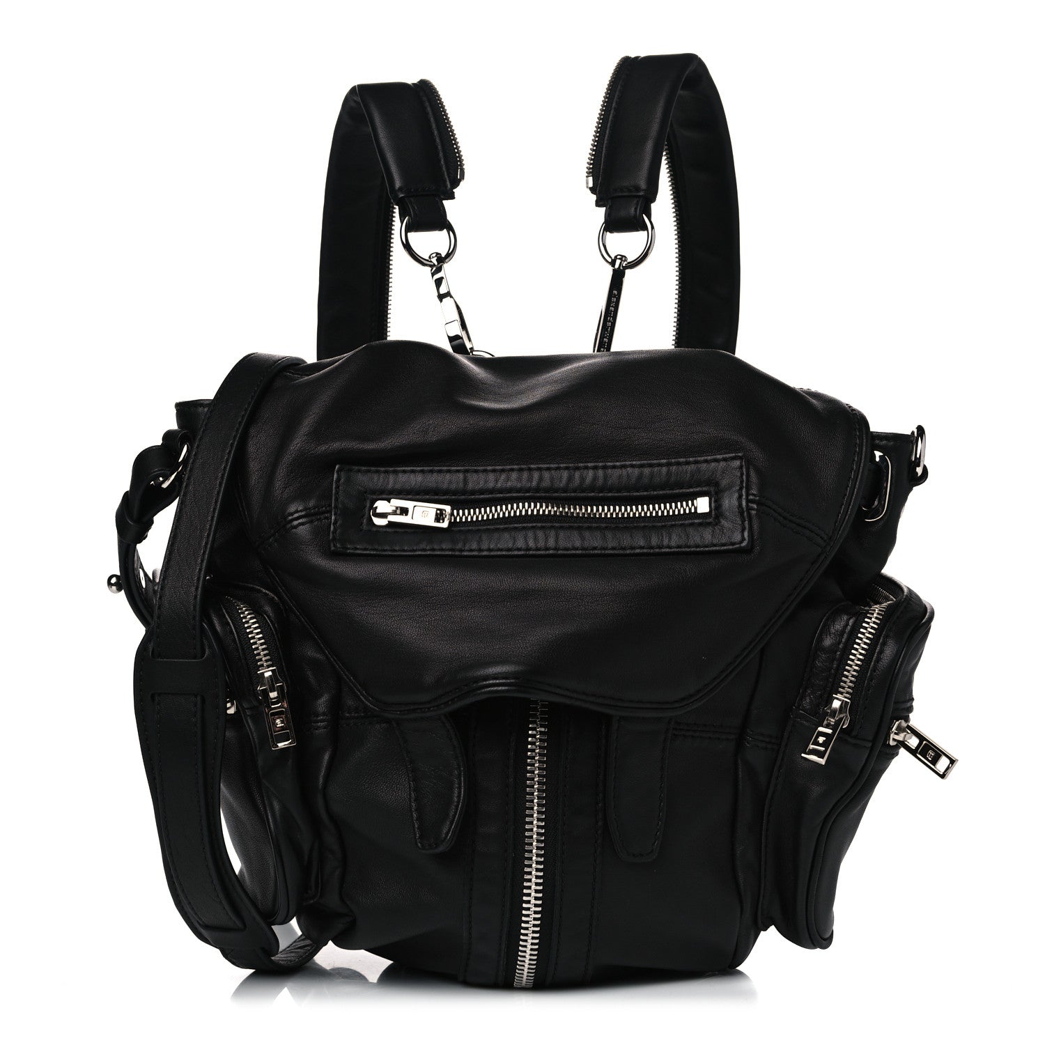 Alexander Wang Lambskin Mini Marti Backpack Washed Black Rhodium Hardware 851600 – FASHIONPHILE