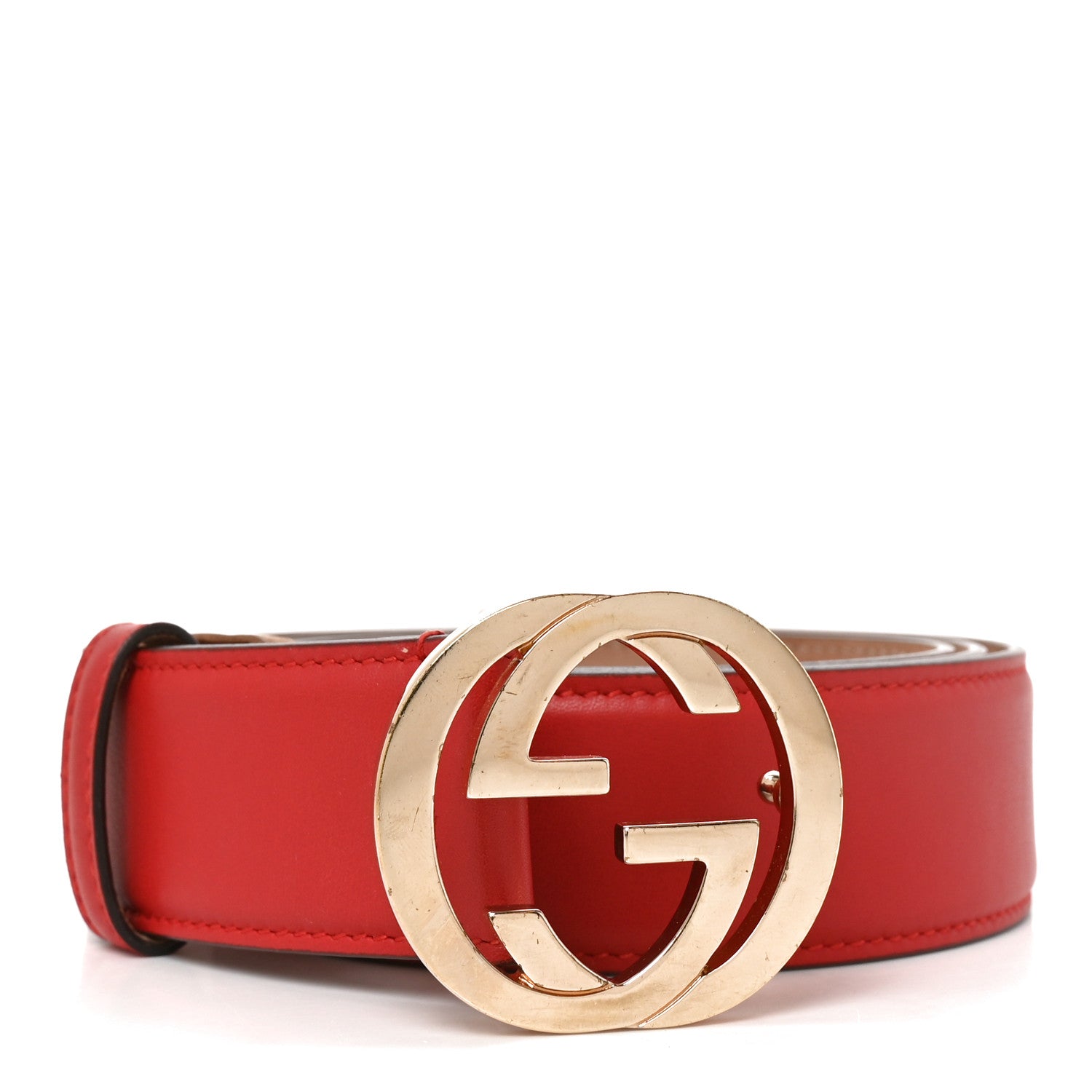 GUCCI レッド ストライプ ベルト Gucci Guccissima Signature Interlocking G 37mm Belt 105 42
