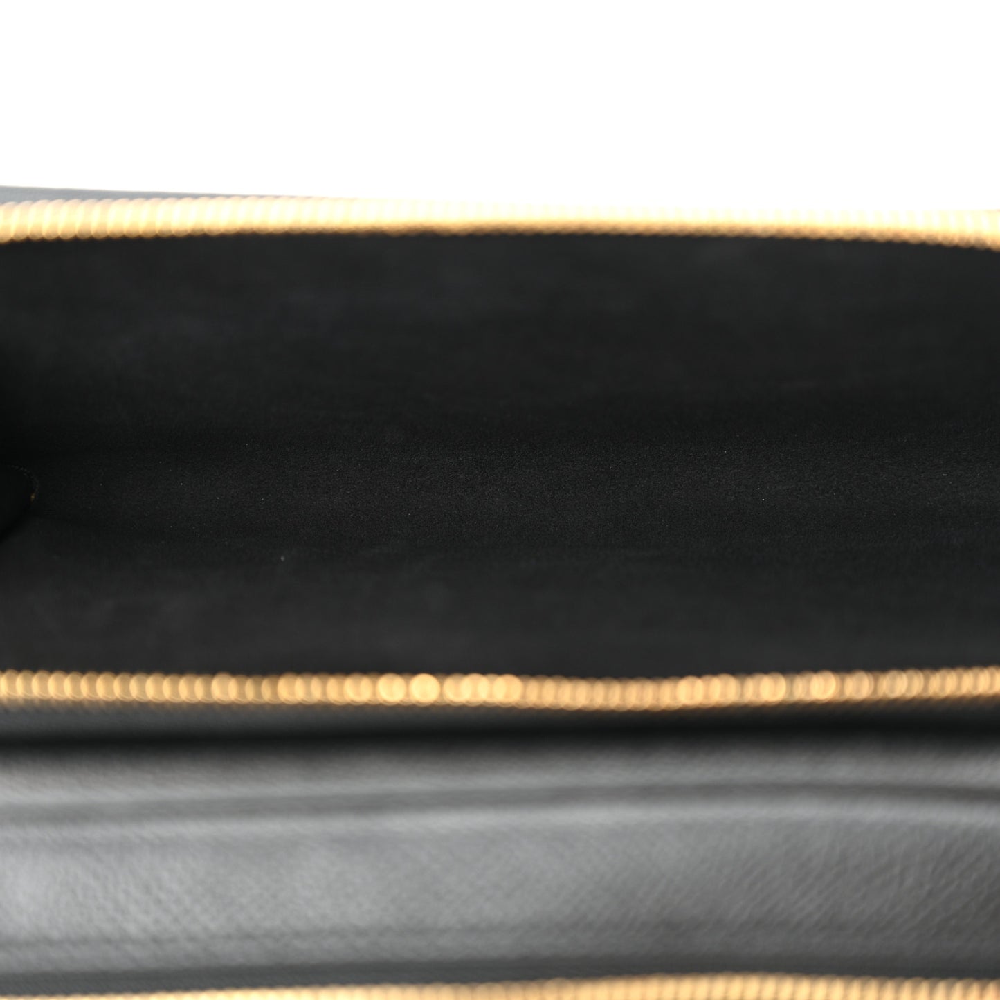 Grained Calfskin Caro Double Pouch Black