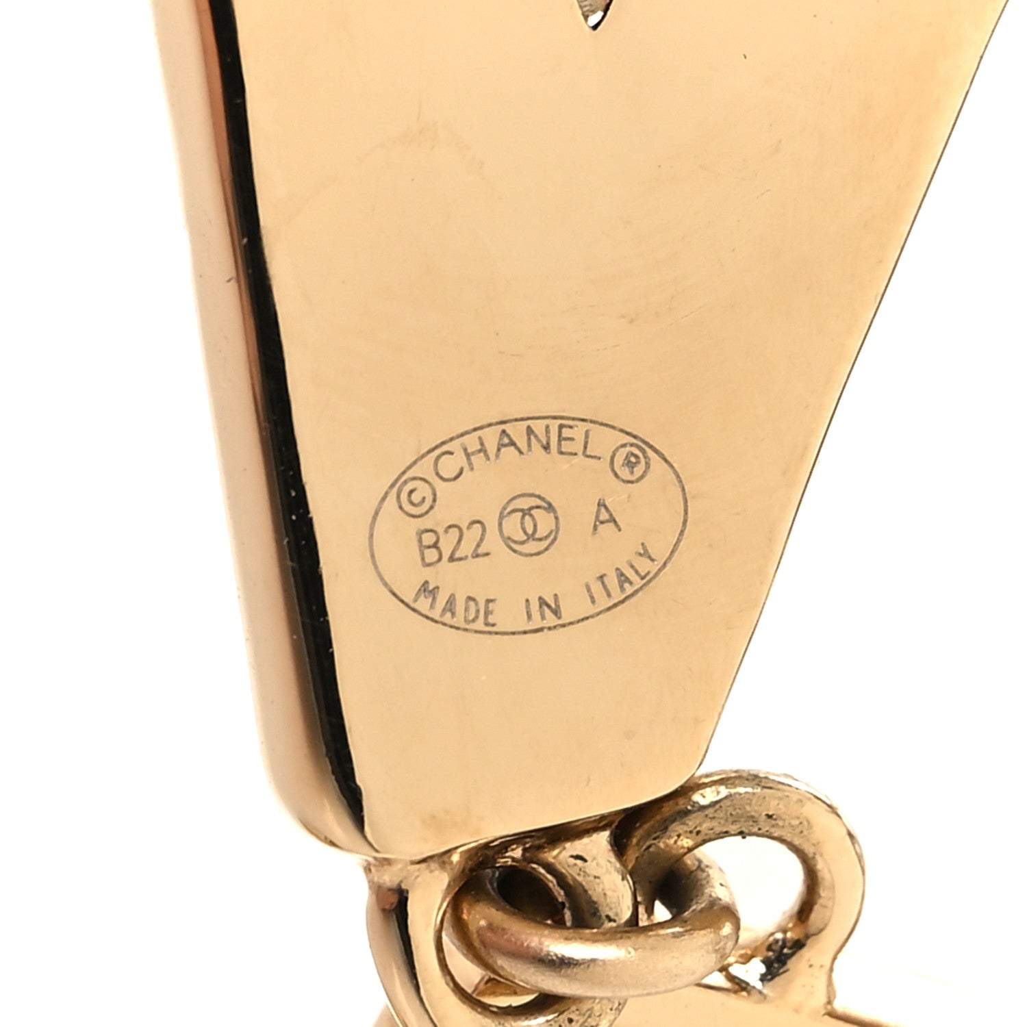 Chanel Metal Enamel Cha-Nel Logo Drop Earrings Black White 4 of 5