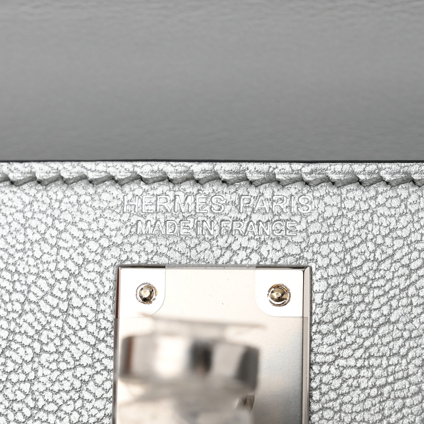 Metallic Chevre Chamkilight Mini Kelly Sellier 20 Argent