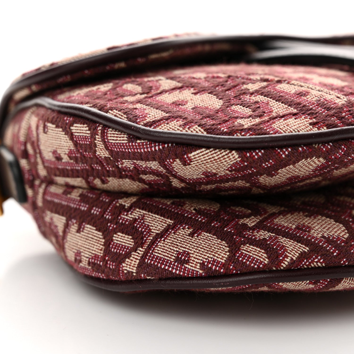Christian Dior Oblique Mini Saddle Bag Burgundy 9 of 10