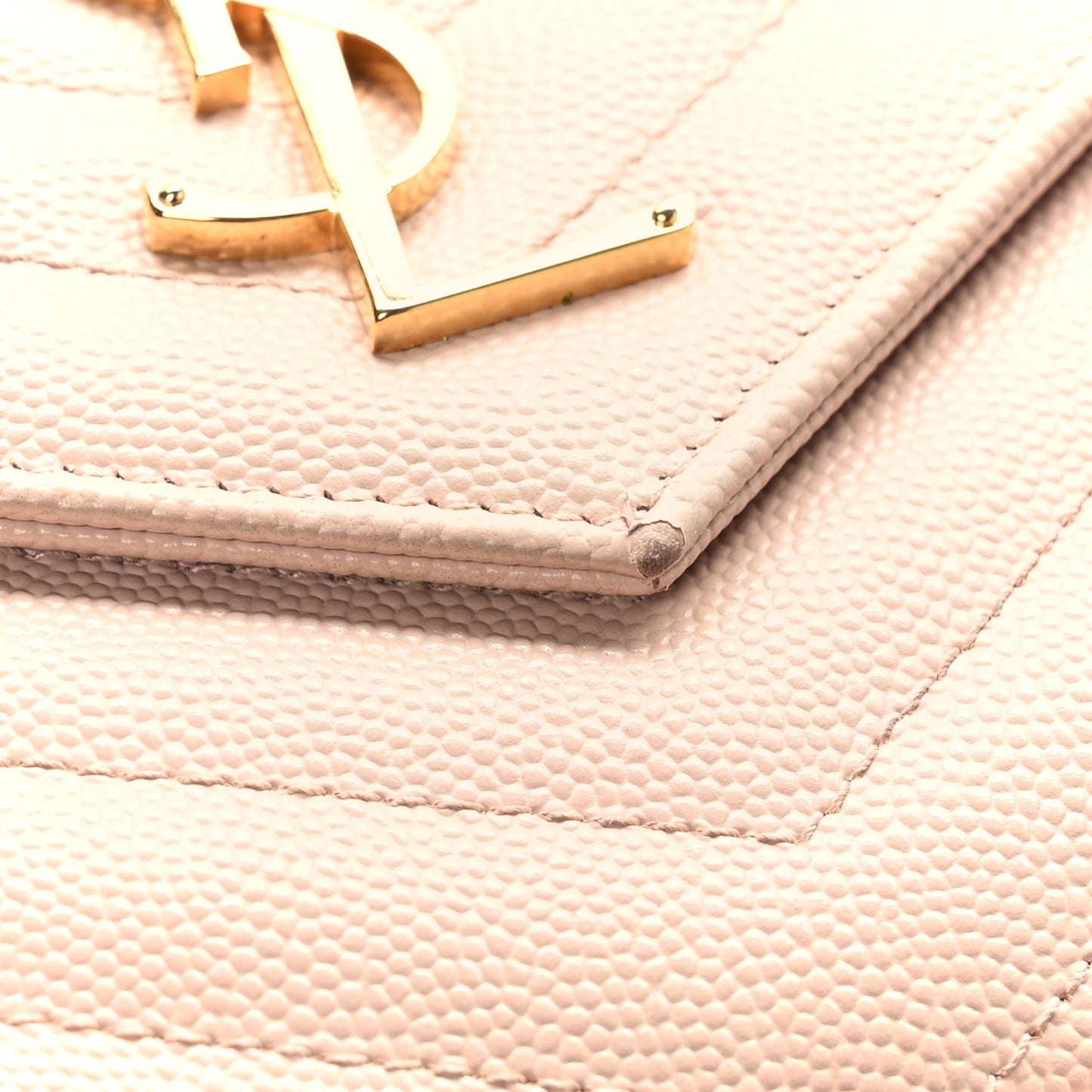 Grain De Poudre Matelasse Chevron Monogram Chain Wallet Rose Antic