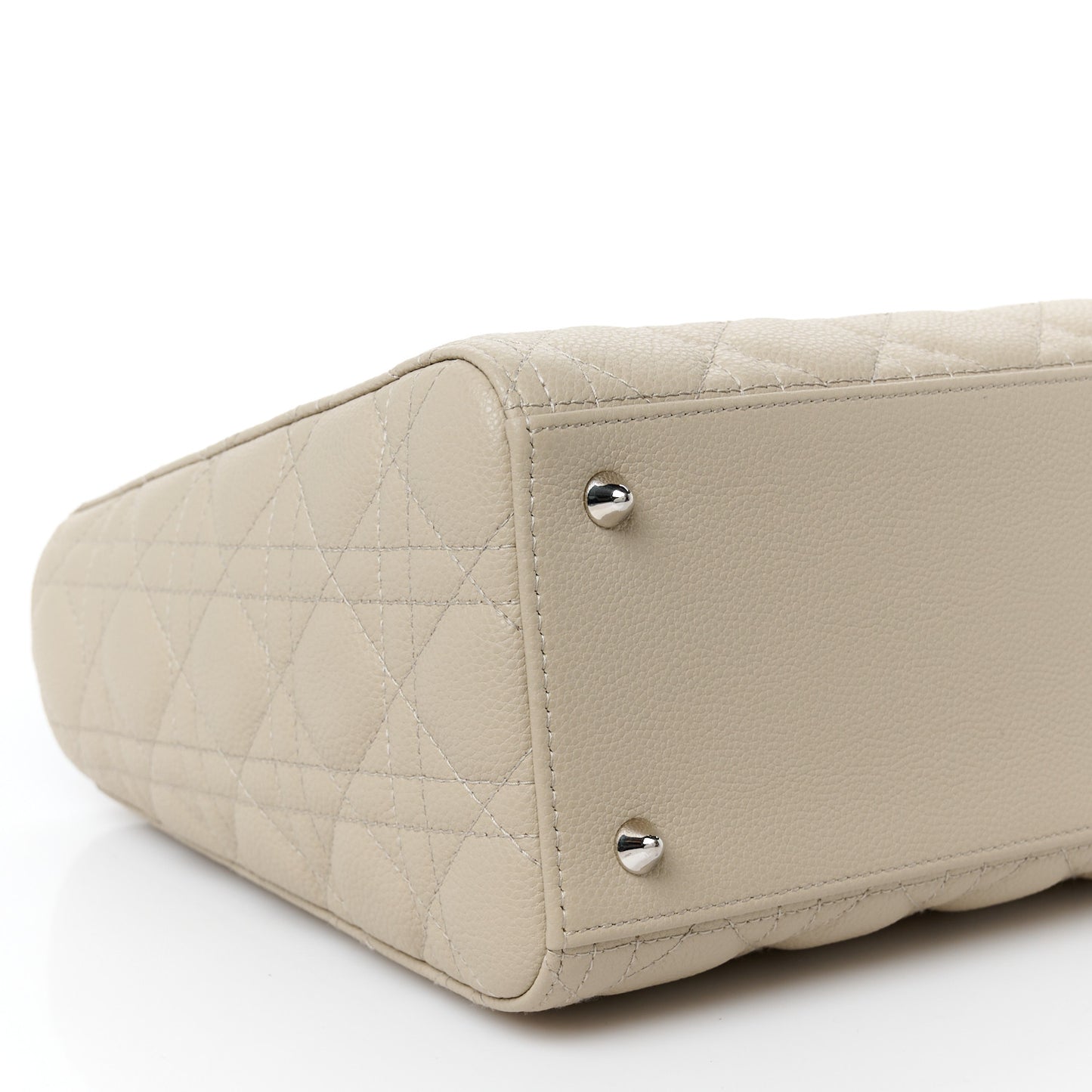 Grained Calfskin Cannage Medium Lady Dior Sable