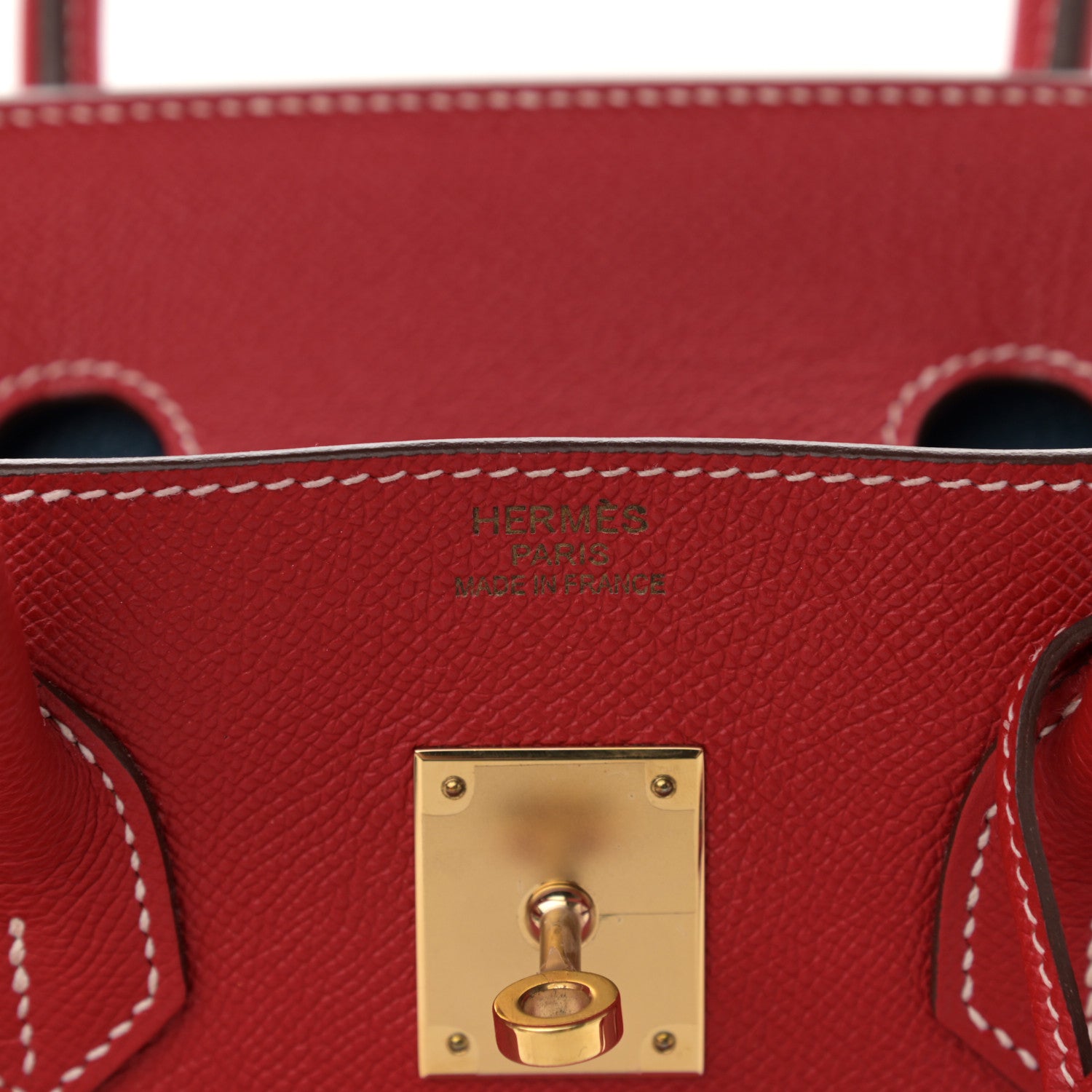 Hermes Epsom Candy Birkin 35 Rouge Casaque Bleu Thalassa 6 of 13