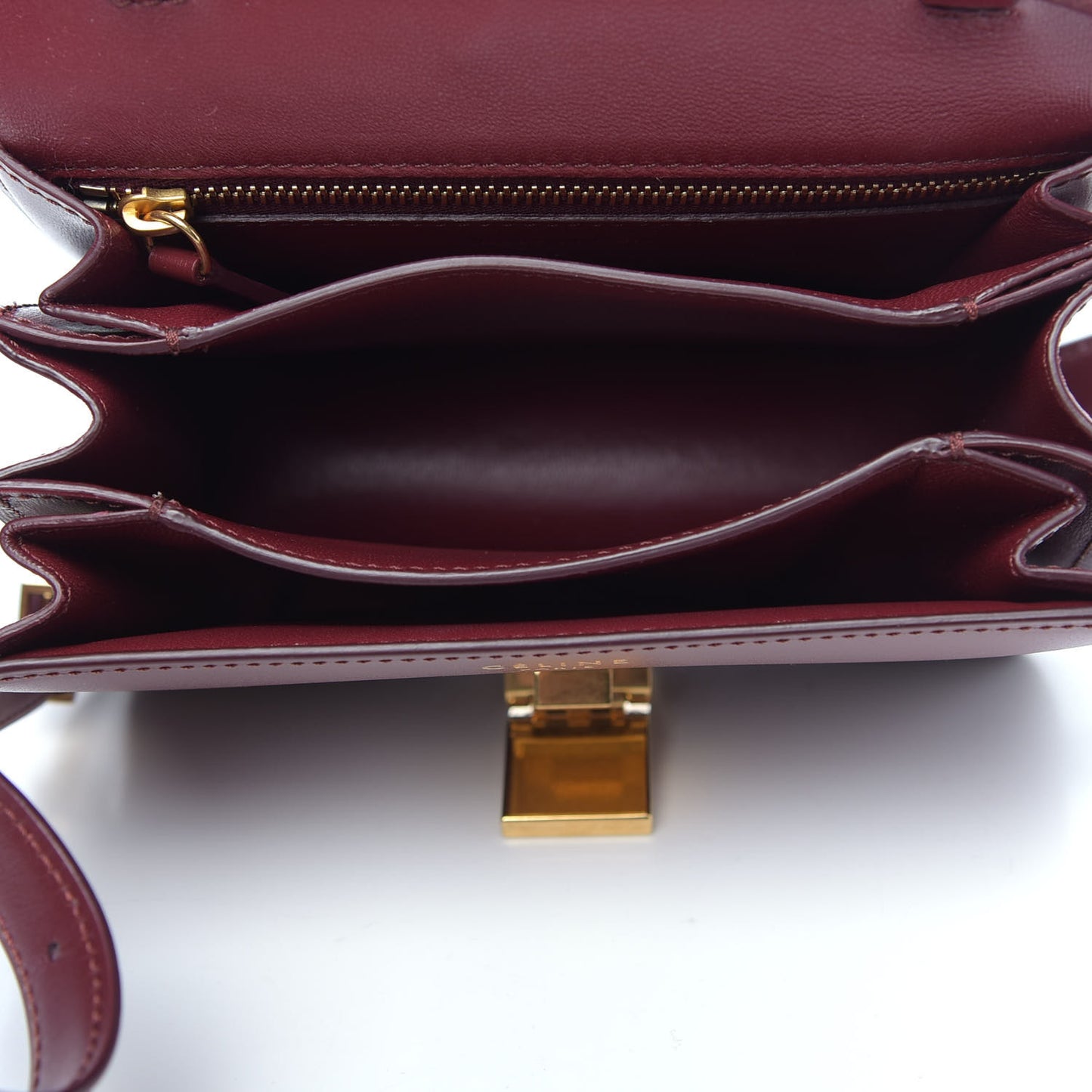Box Calfskin Small Classic Box Flap Bag Burgundy