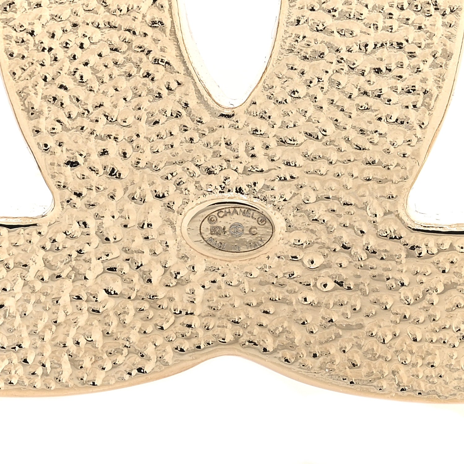 Chanel Resin Metal CC Brooch Gold Pink 3 of 3