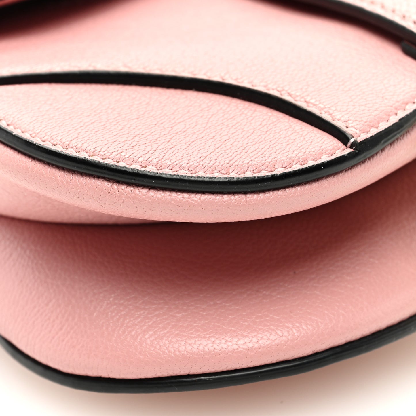 Goatskin Micro Saddle Bag With Strap Old Rose