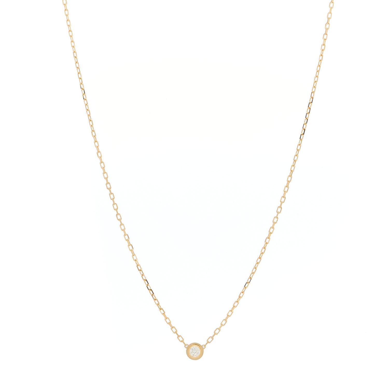 Cartier 18K Yellow Gold Diamond SM D'Amour Pendant Necklace 1 of 6