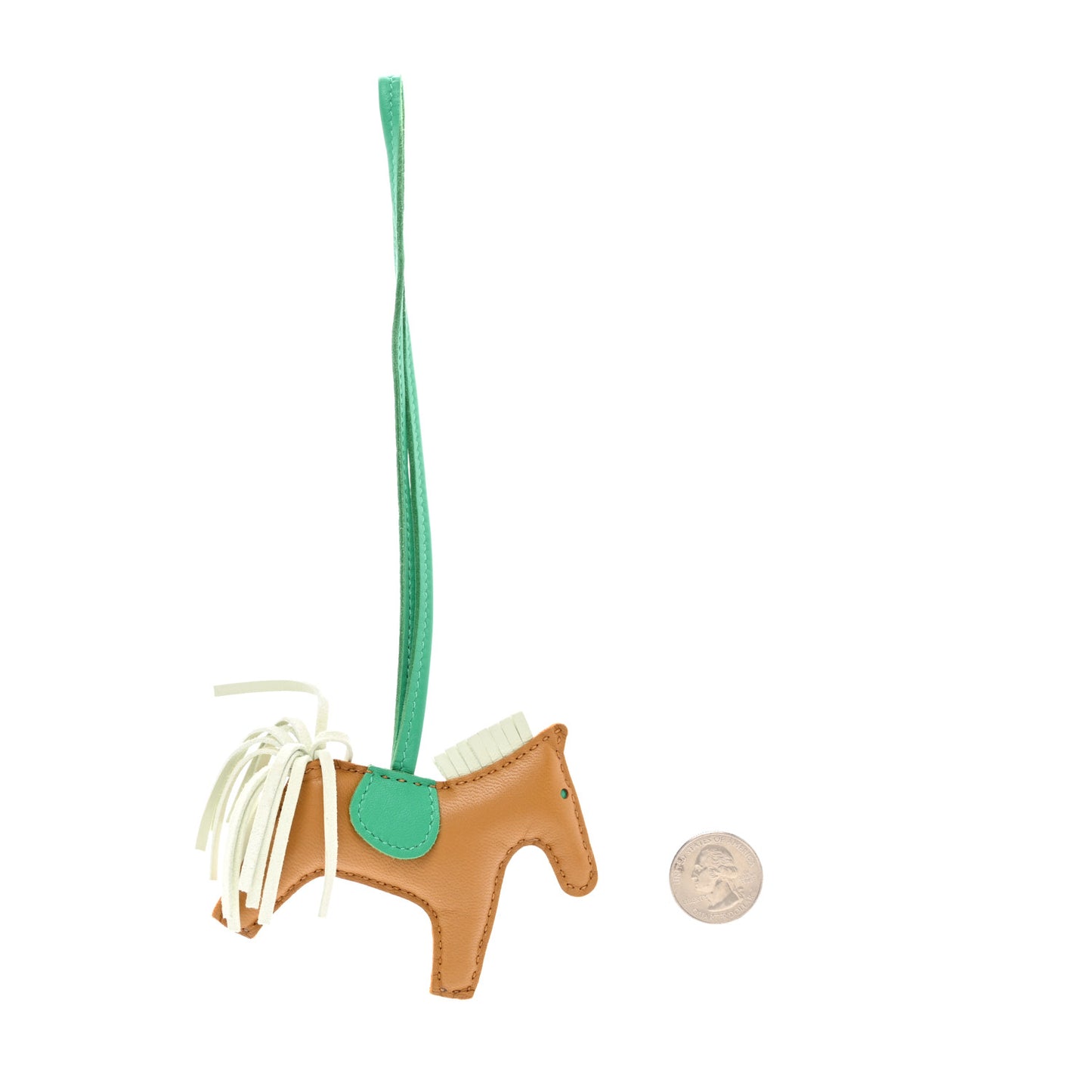 Milo Lambskin Grigri Rodeo Horse Bag Charm PM Sesame Vert Fizz Menthe