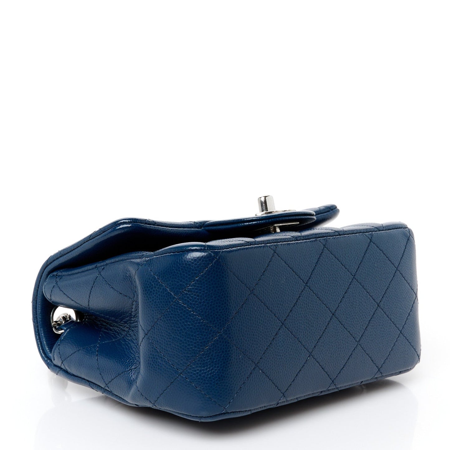 Caviar Quilted Mini Square Flap Navy