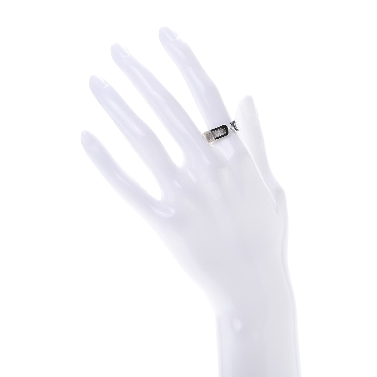 18K White Gold 6.5mm C De Ring 54 6.75