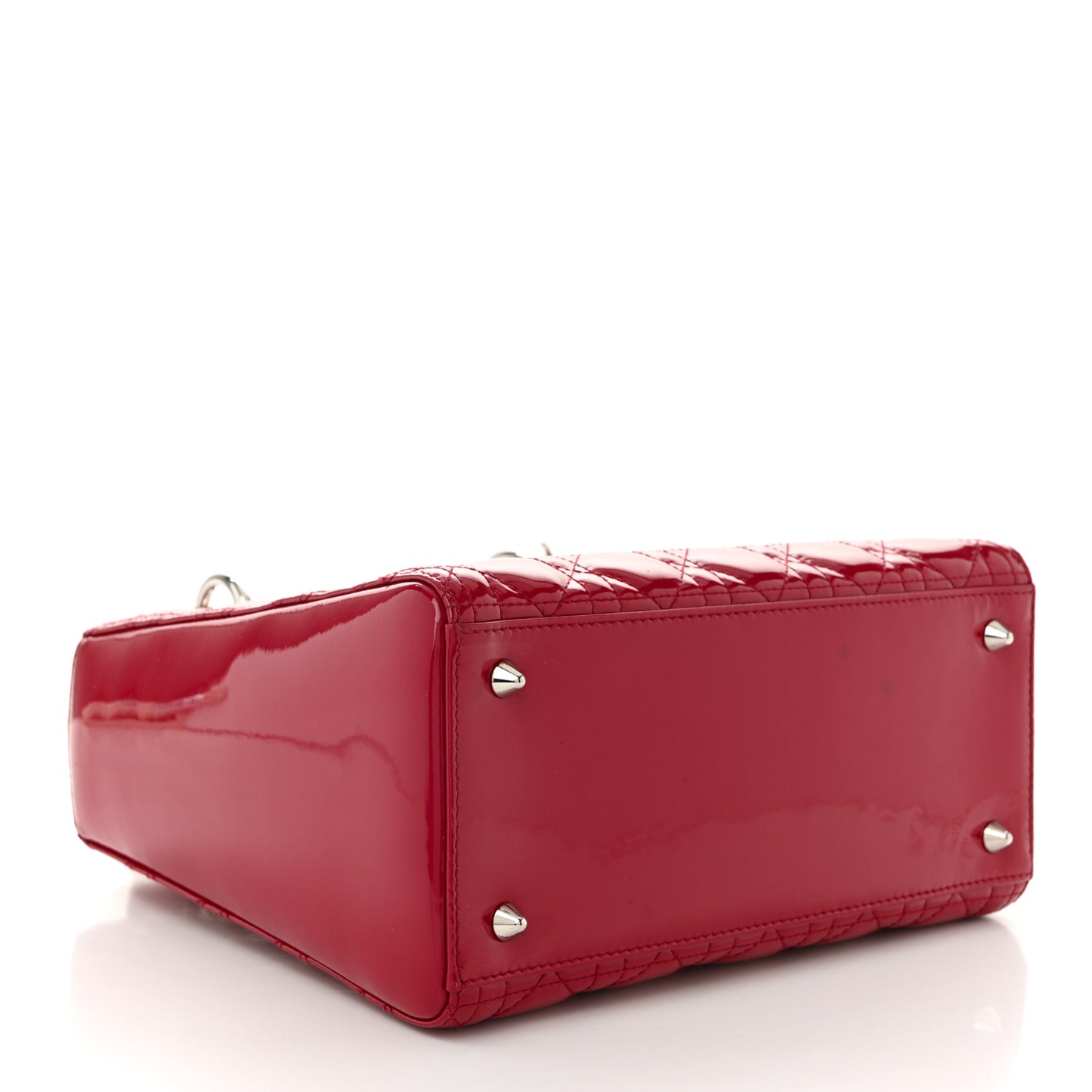 Patent Cannage Medium Lady Dior Red