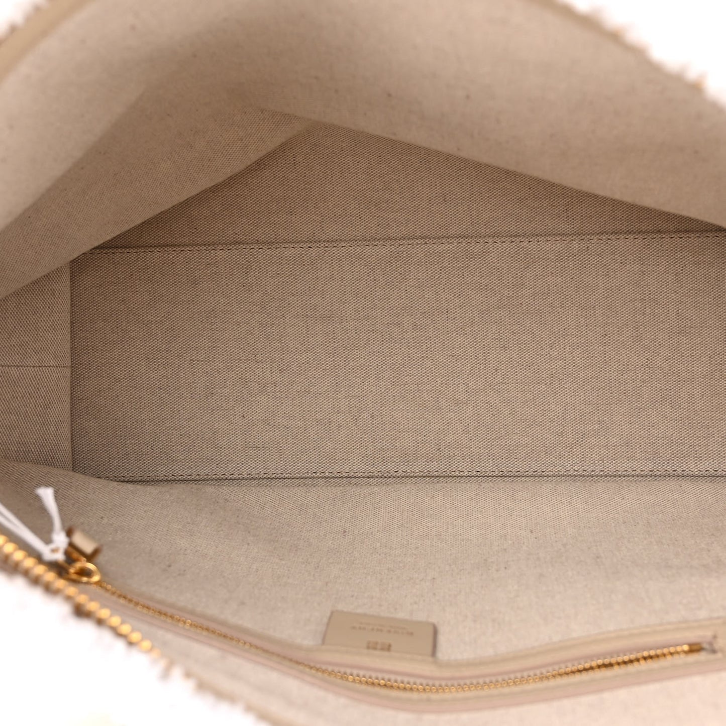Suede Shearling Small Antigona Natural Beige