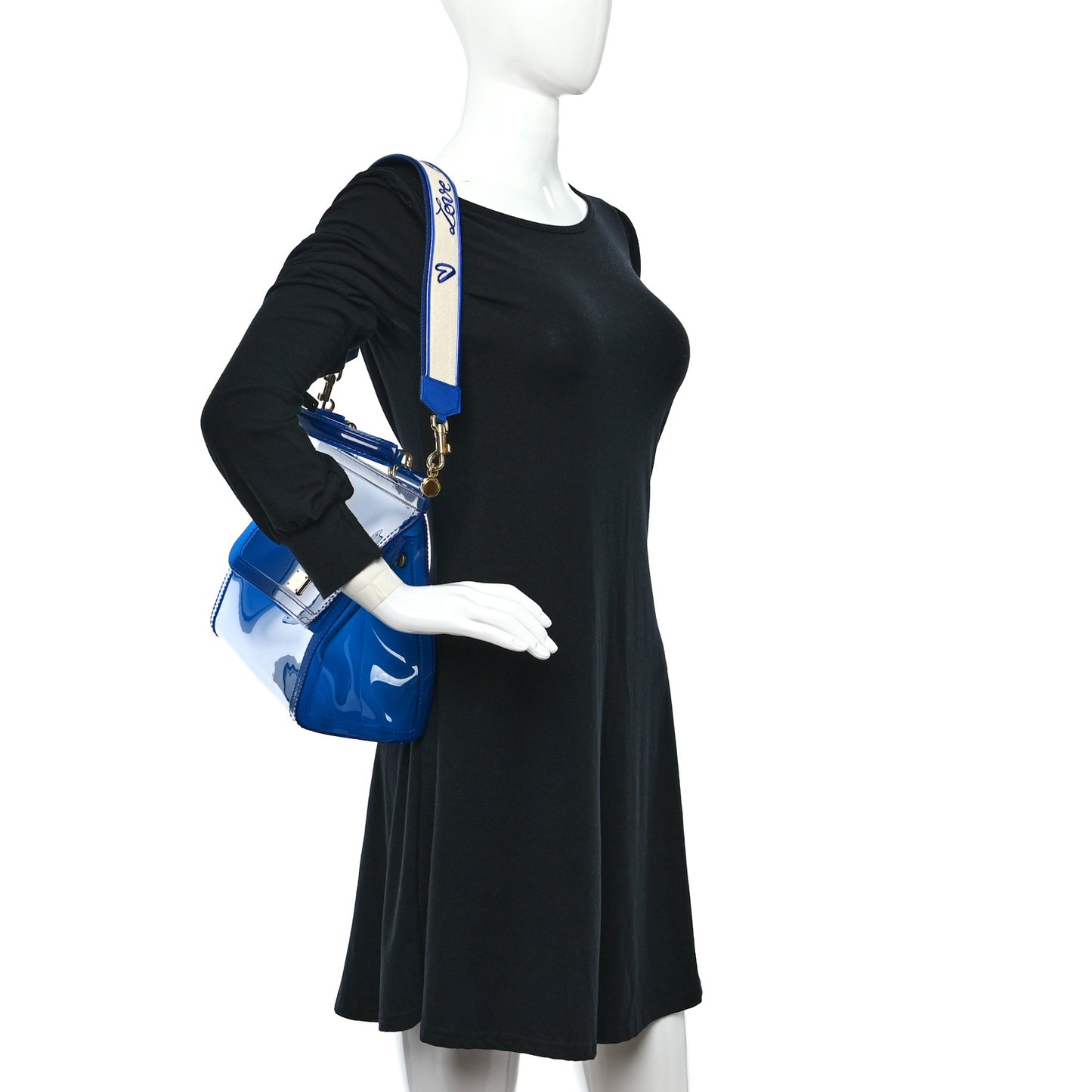 Rubber Semi-Transparent Miss Sicily Satchel Blue