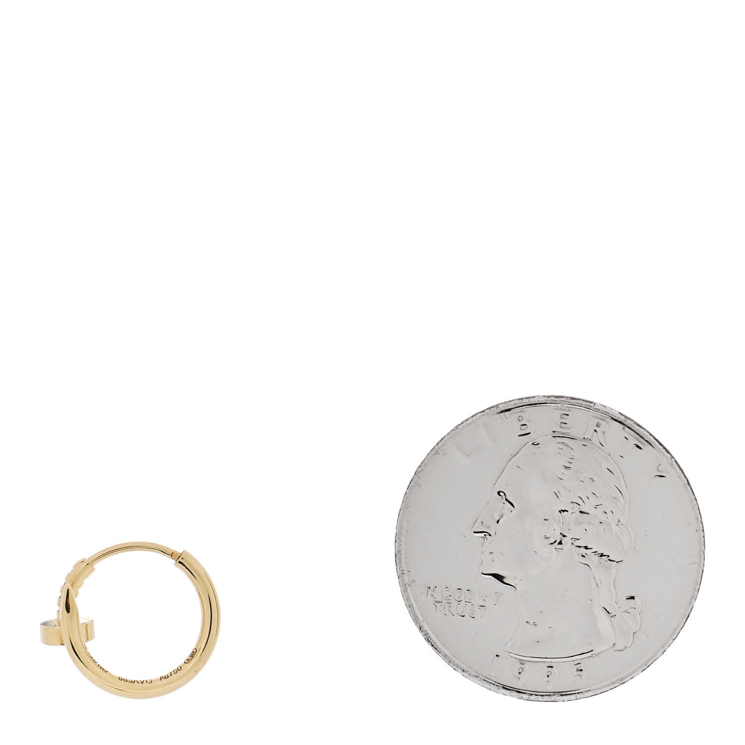 Cartier 18K Yellow Gold Juste Un Clou Single Hoop Earring 2 of 5