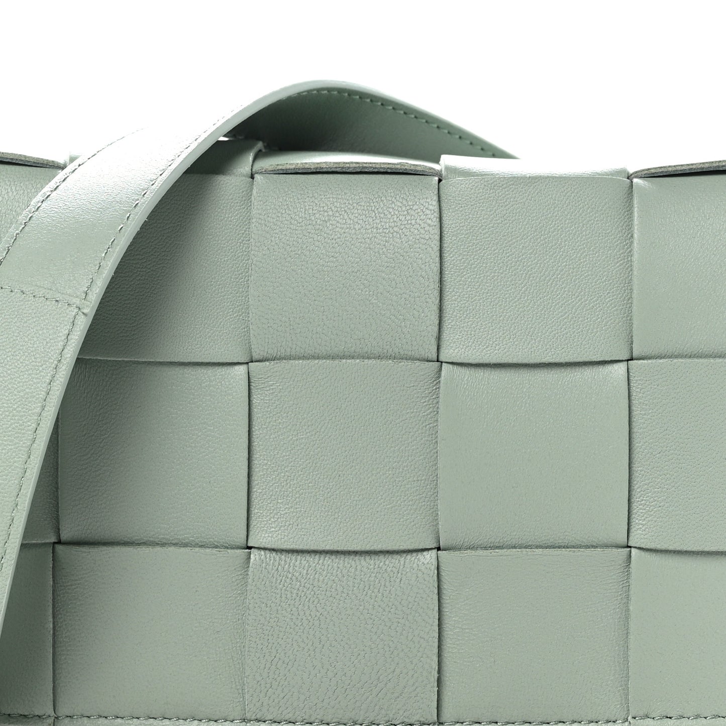 Lambskin Maxi Intreccio Small Cassette Crossbody Bag New Sauge