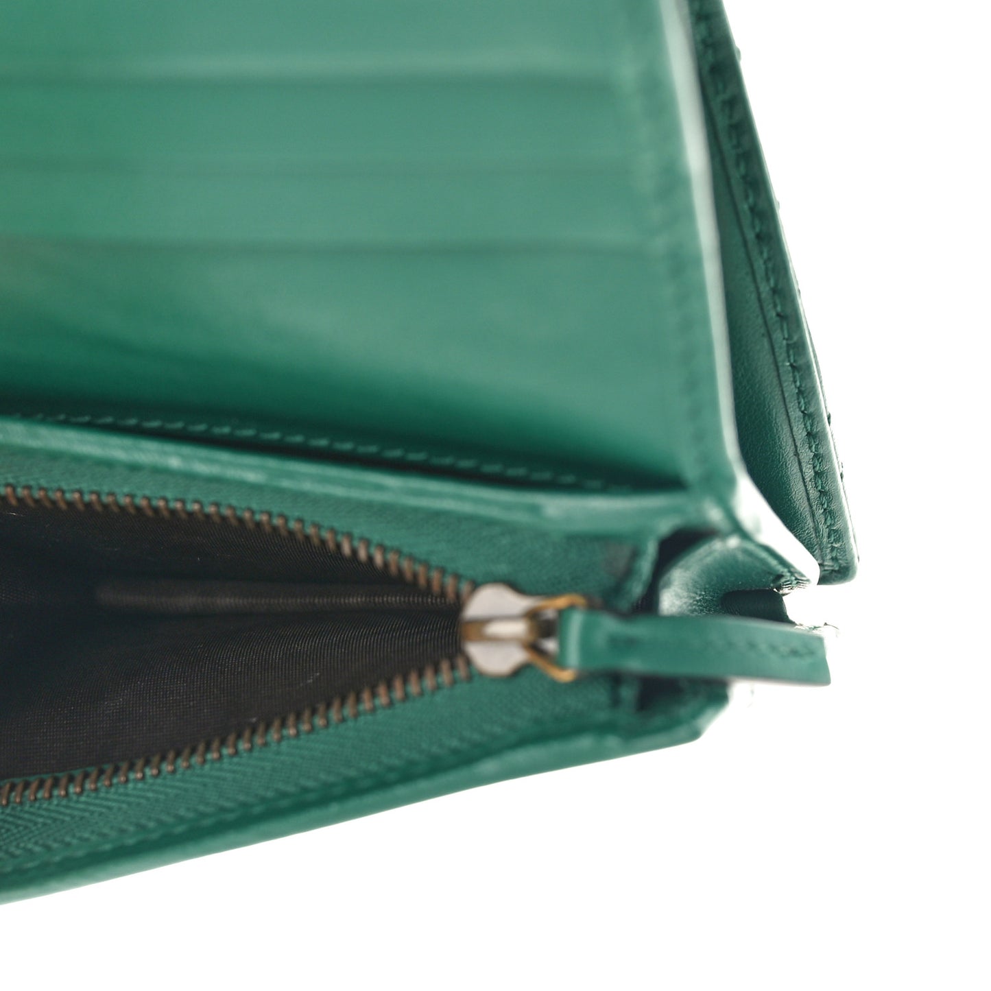 Calfskin Matelasse GG Marmont Card Case Wallet Emerald