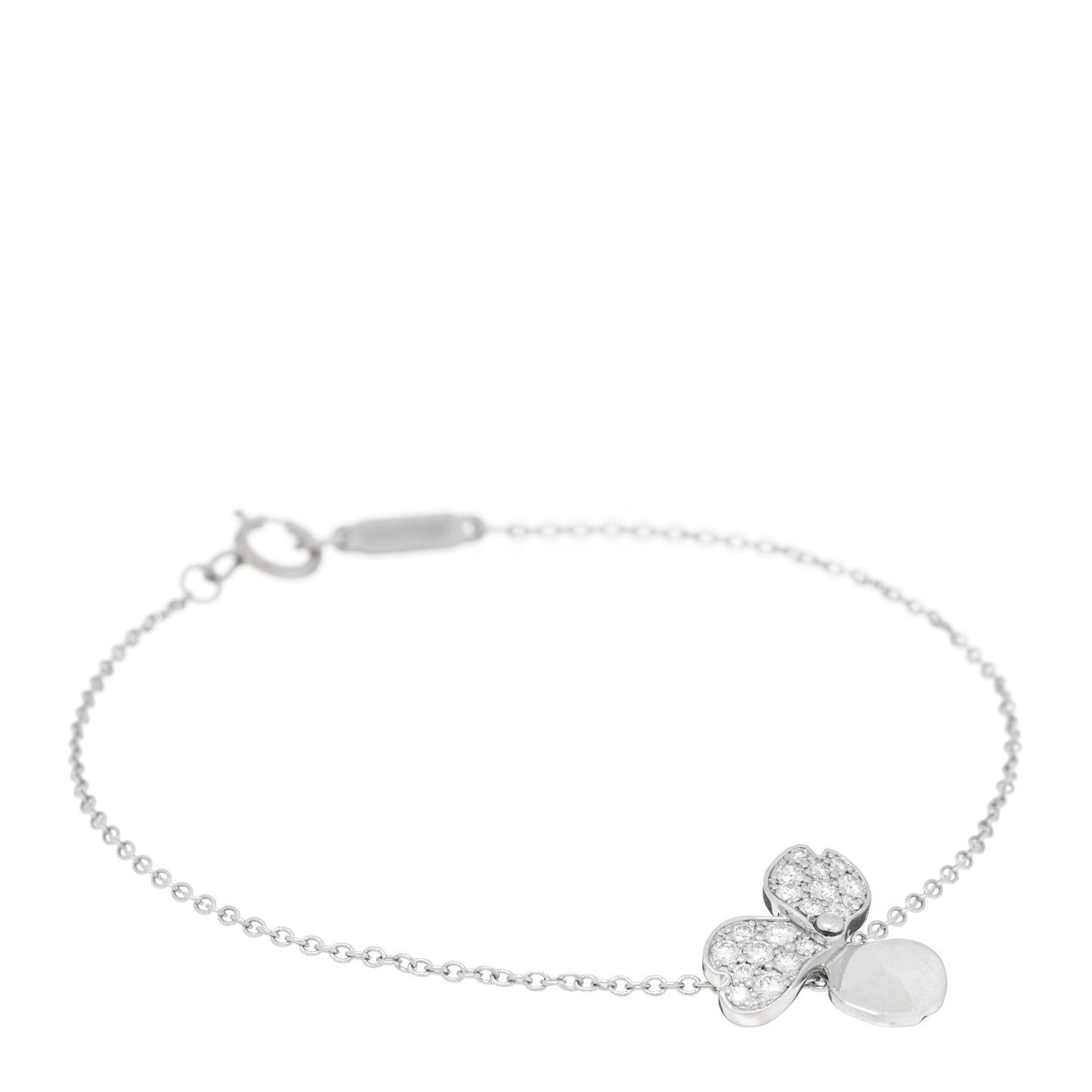 Platinum Diamond Paper Flowers Bracelet