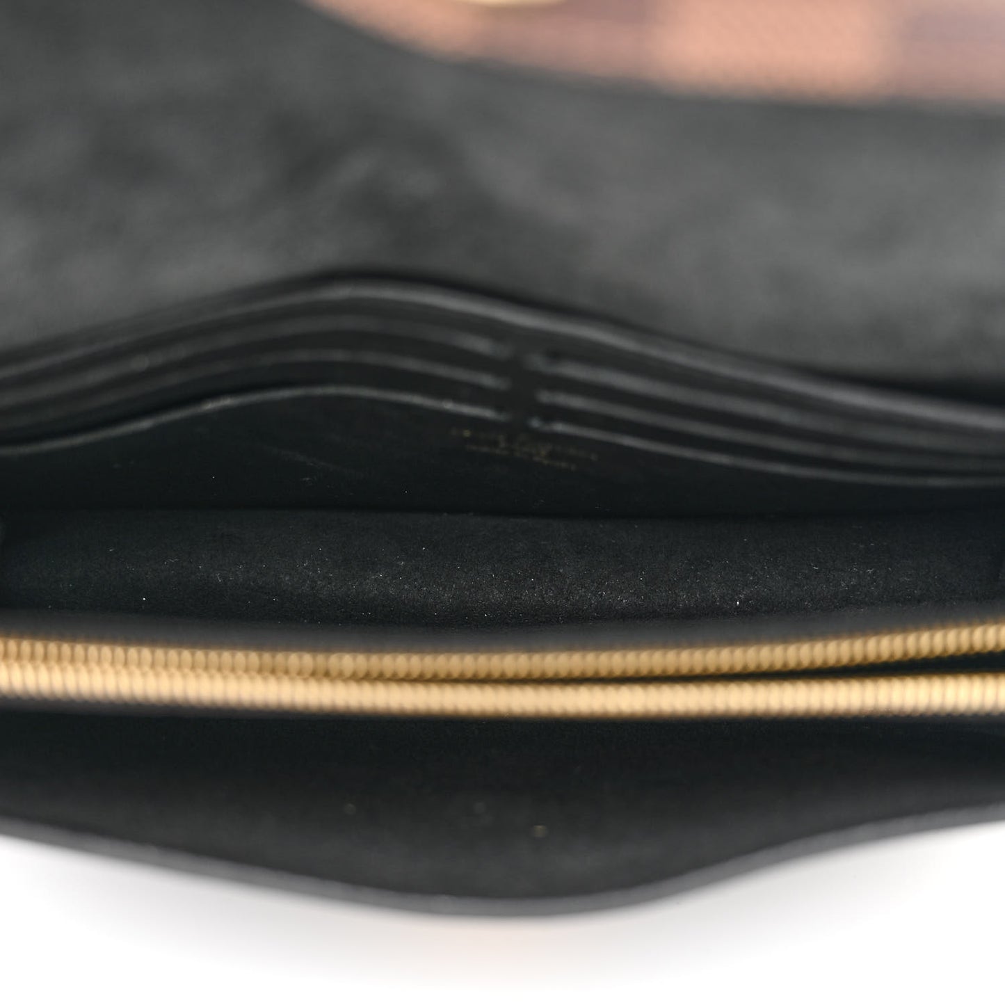 Damier Ebene Vavin Chain Wallet Black