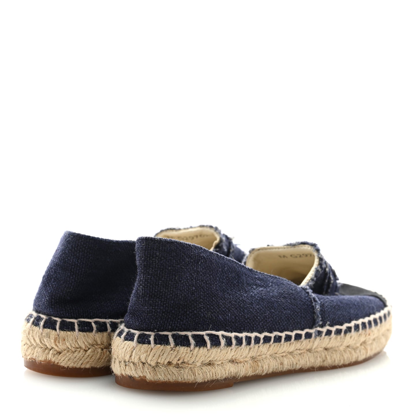 Denim Toile CC Espadrilles 36 Navy Black
