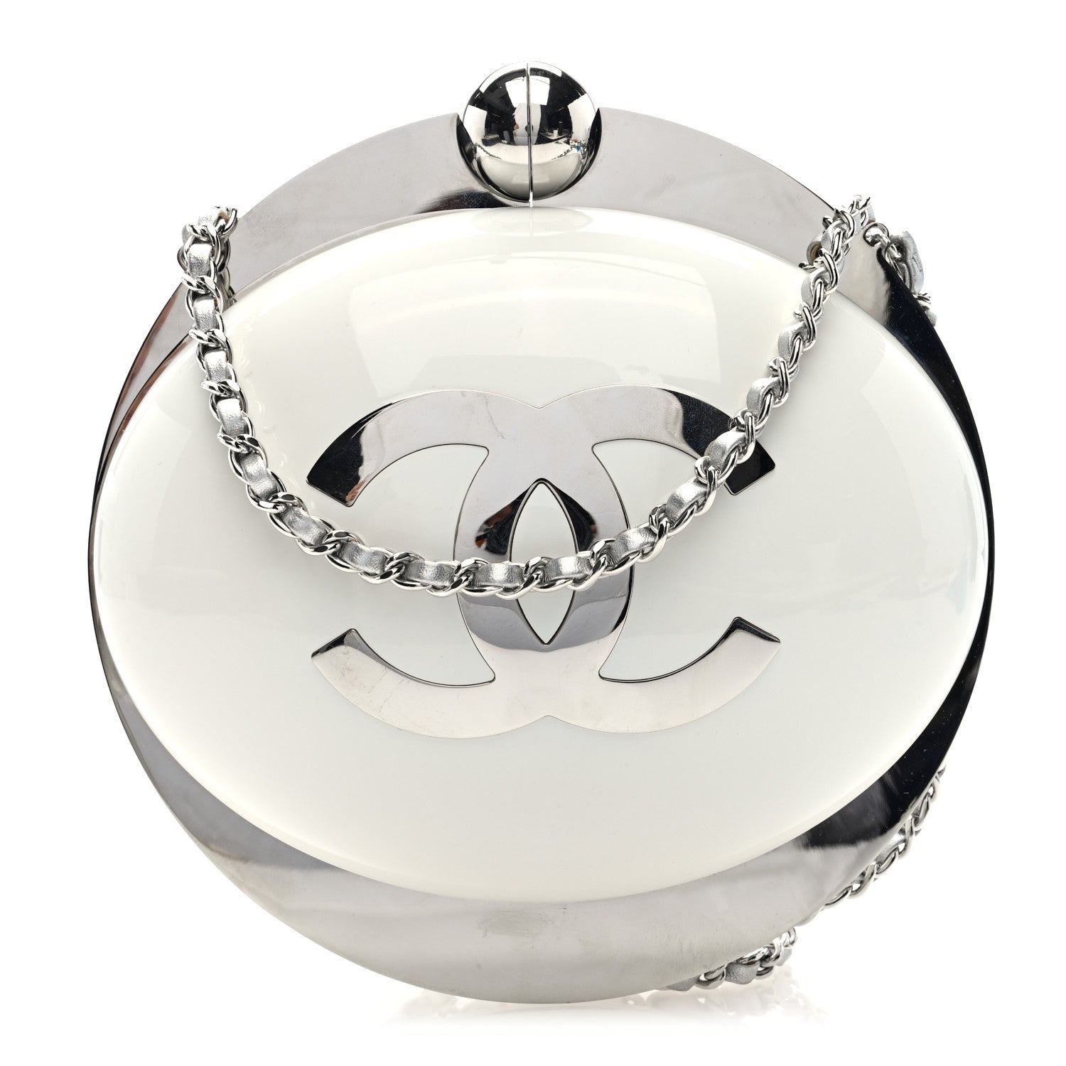 Chanel Resin CC Evening On The Moon Minaudiere White 1727915