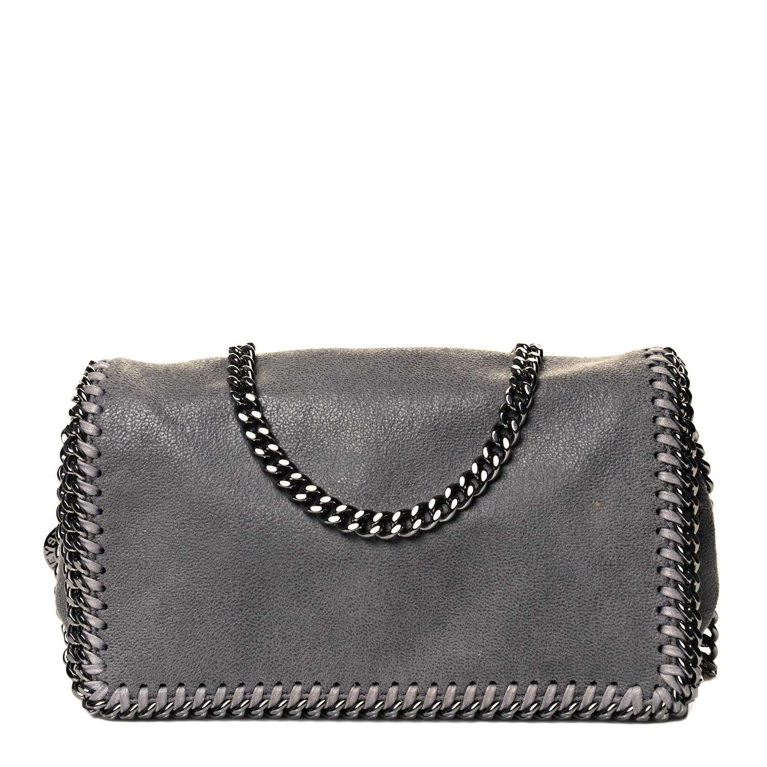 Stella McCartney Shaggy Deer Falabella Crossbody Bag Light Grey