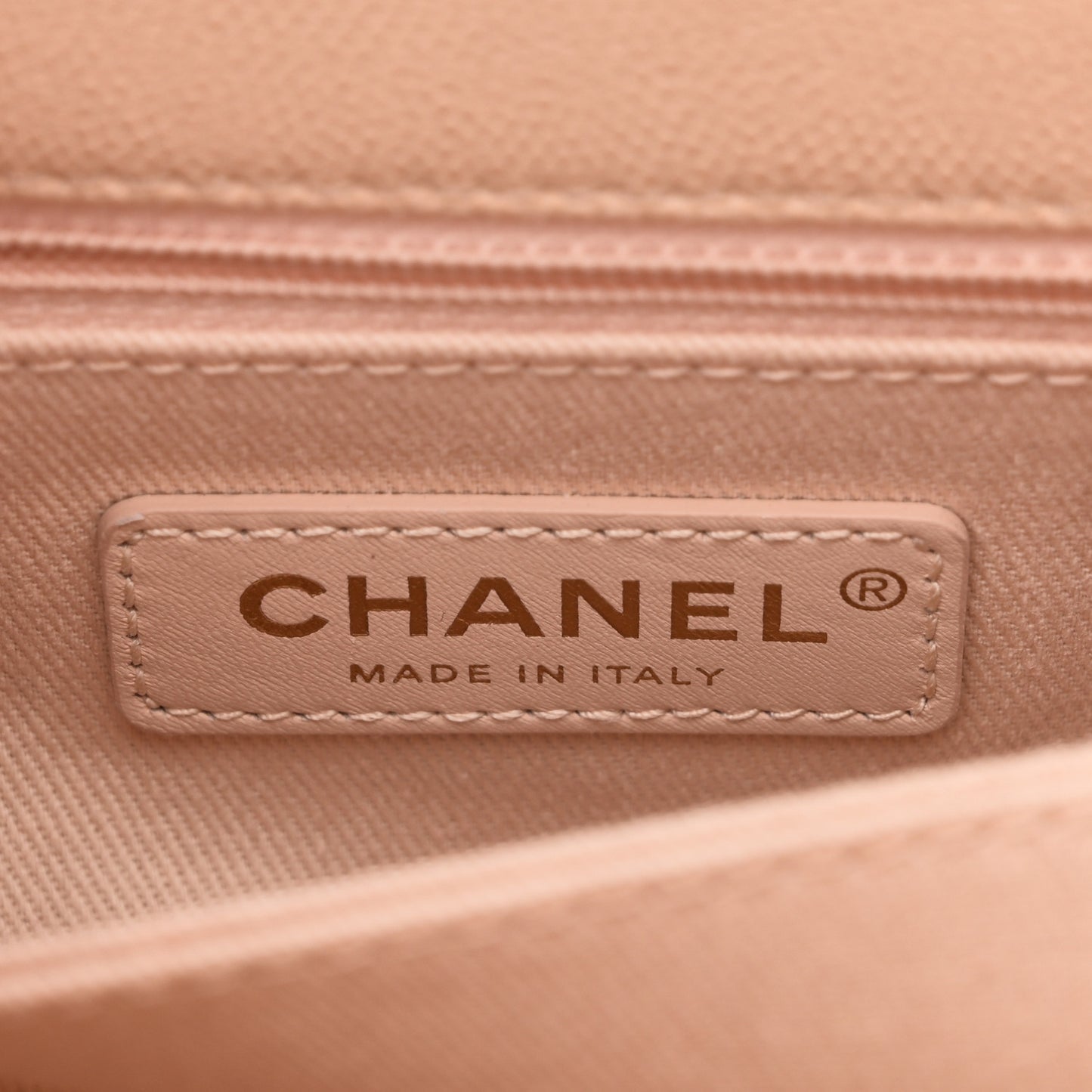 Caviar Quilted Mini Coco Handle Flap Beige