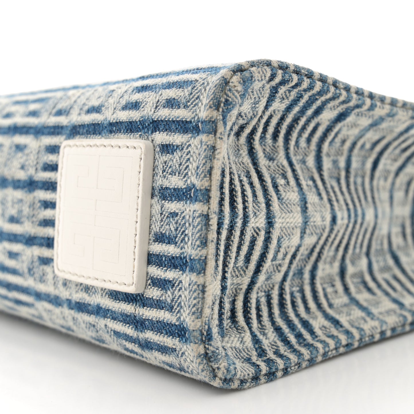 Washed Denim Mini G Shopping Tote Blue