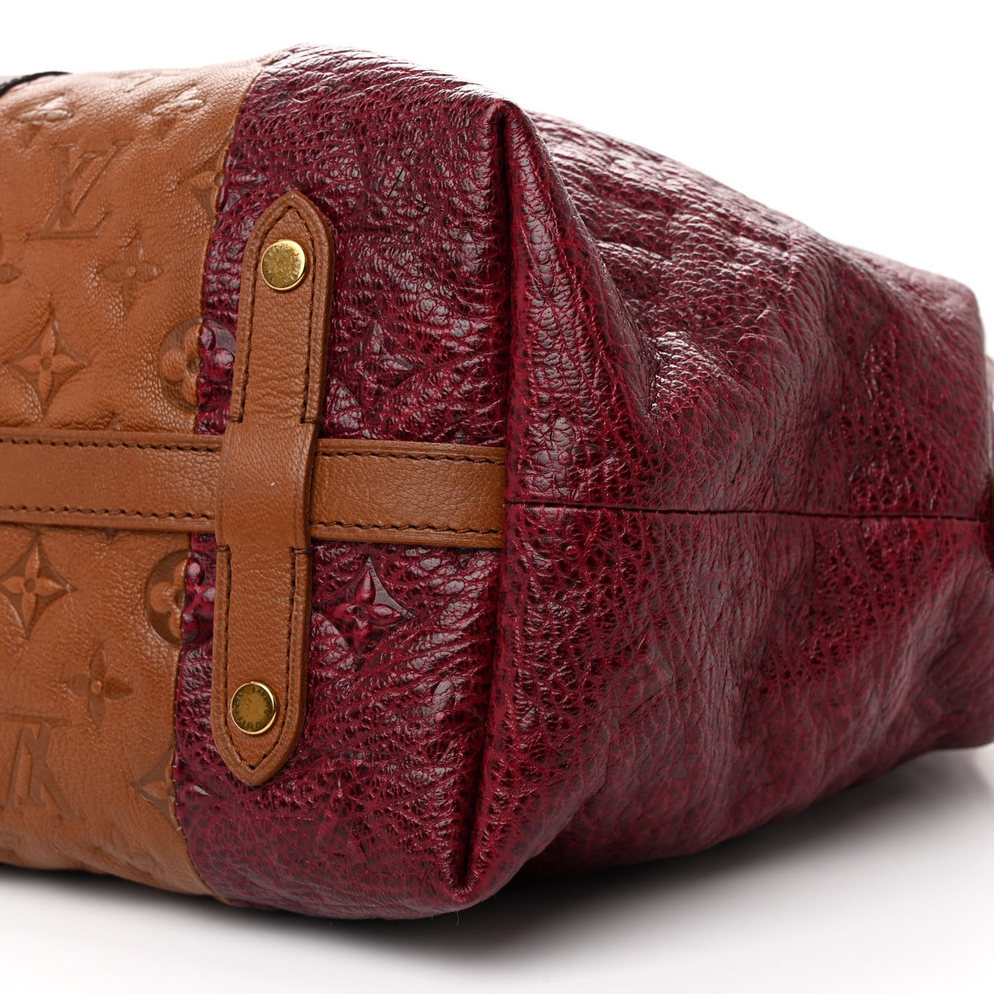 Monogram Stripes Medium Bag Bordeaux