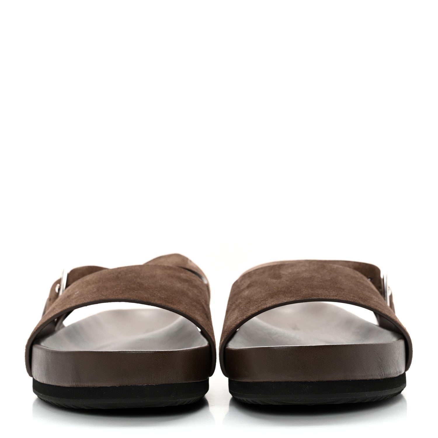 Hermes Suede Goatskin Mens Mumbai Sandals 44 2 of 11