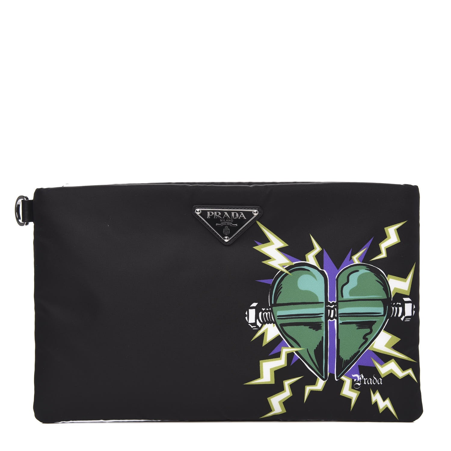 Prada X UNIVERSAL STUDIOS Tessuto Nylon Frankenstein Heart Pouch