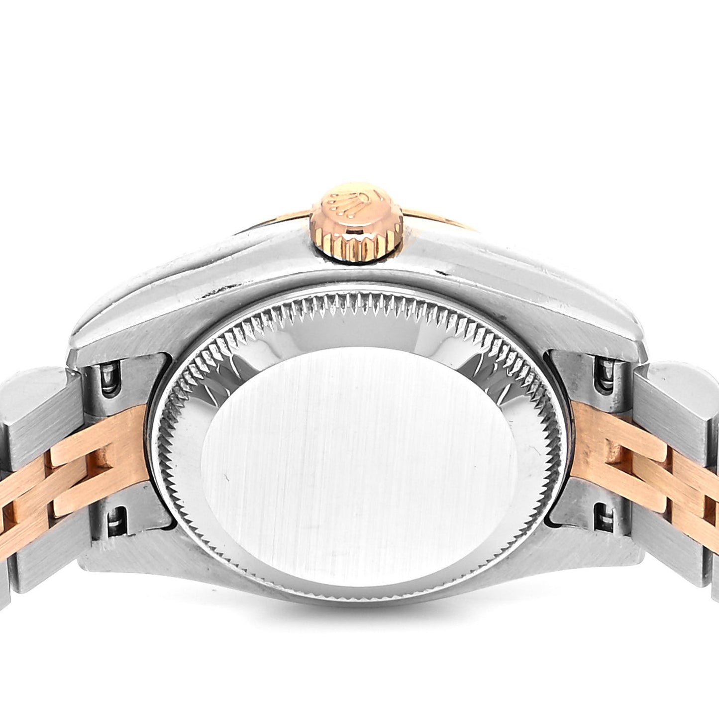 Stainless Steel 18K Everose Gold 26mm Oyster Perpetual Datejust Watch Black Roman 179171