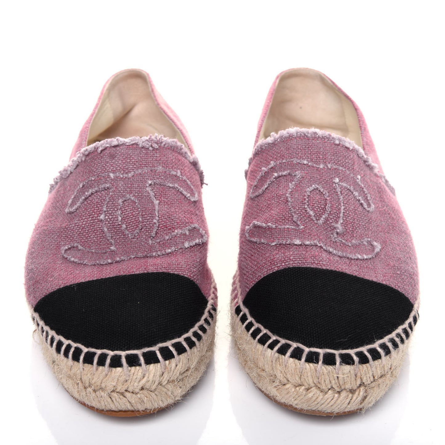 Linen CC Espadrilles 39 Pink Black