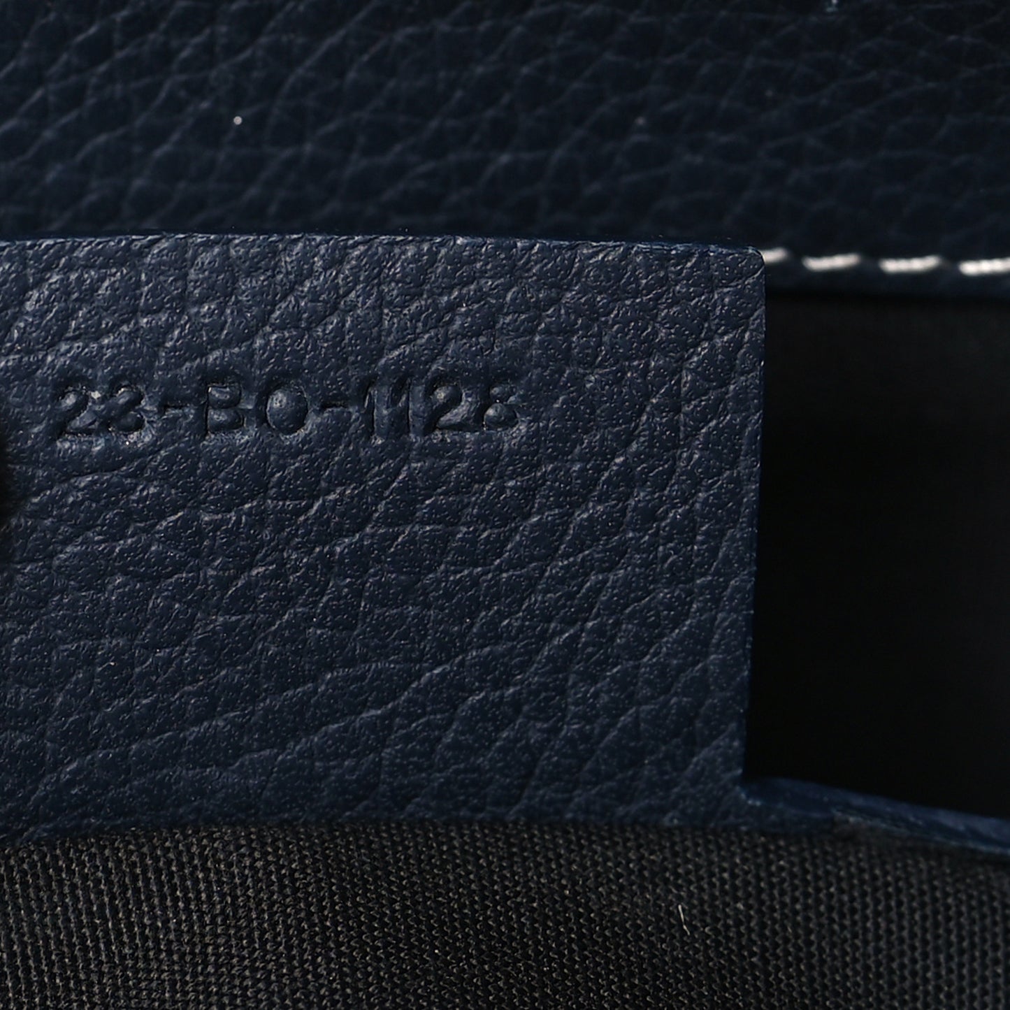 Grained Calfskin Saddle Backpack Navy Blue