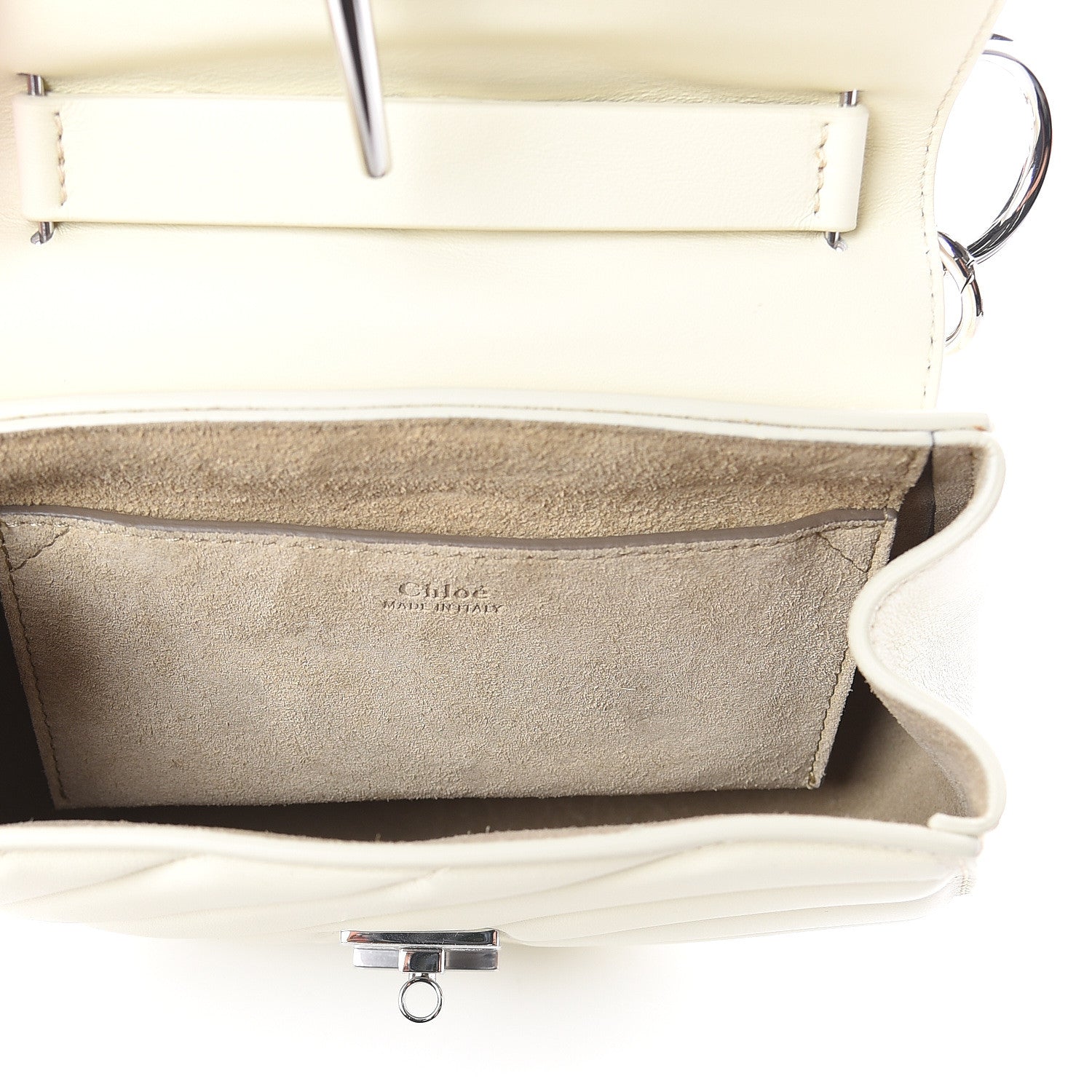 Chloe Calfskin Quilted Mini Drew Bijou Shoulder Bag Natural White 4 of 7
