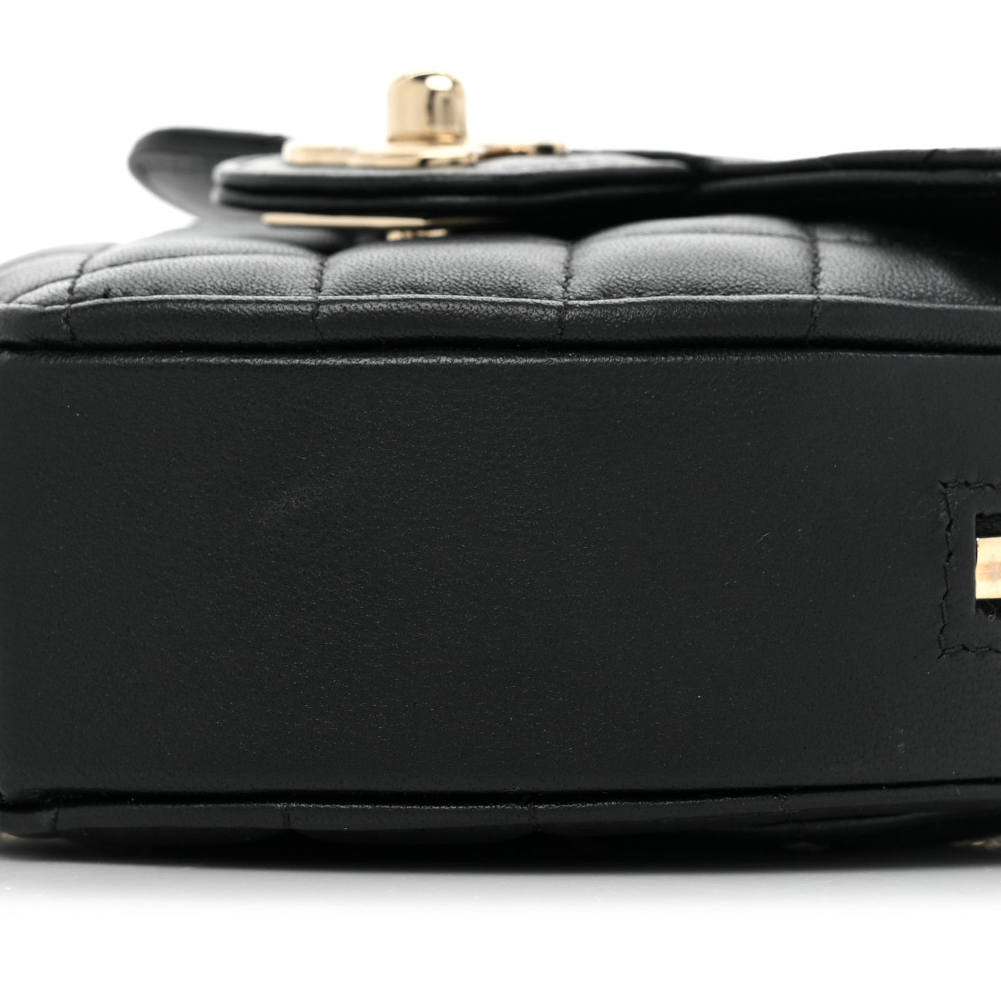 Lambskin Quilted CC In Love Heart Clutch With Chain Black