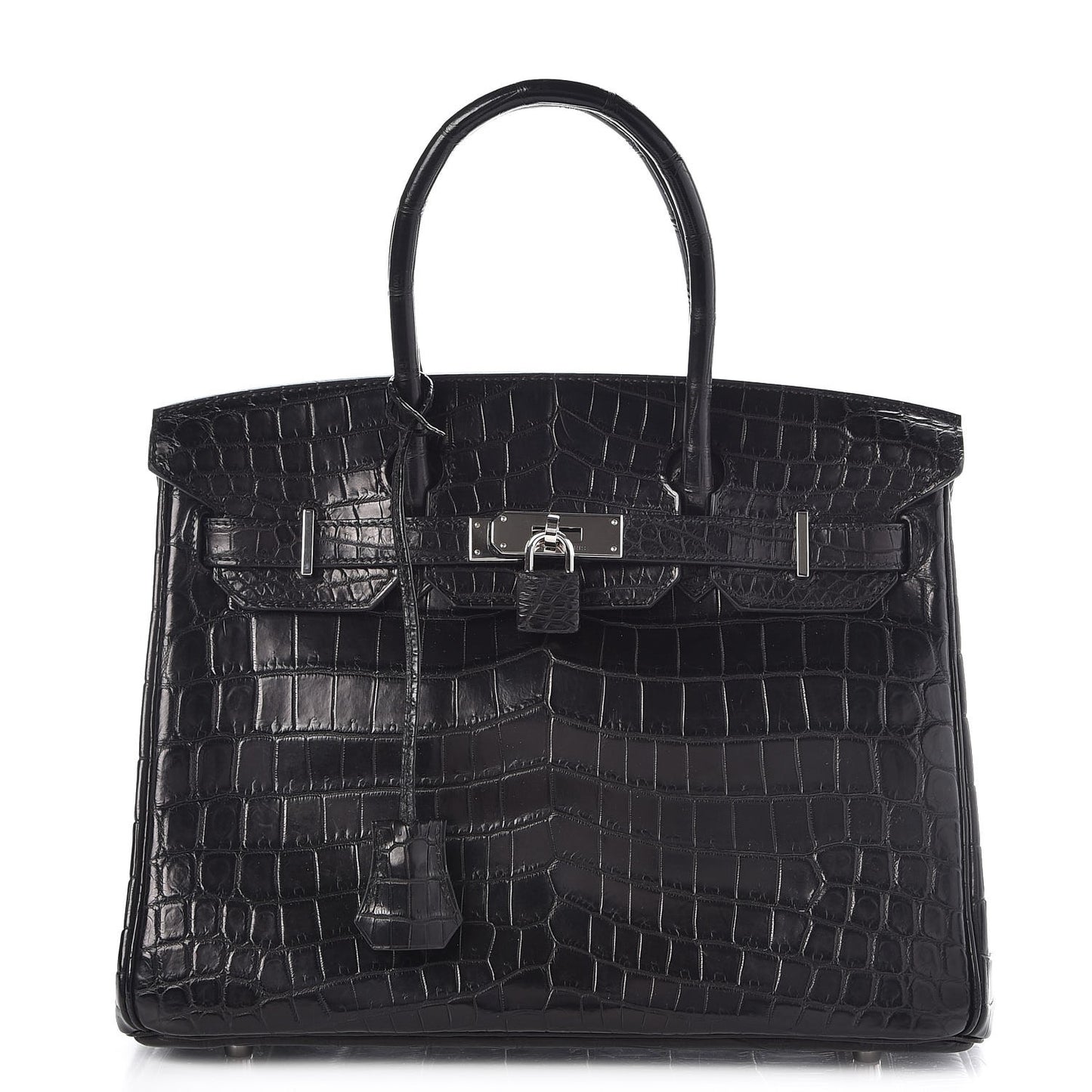 Matte Niloticus Crocodile Birkin 30 Black