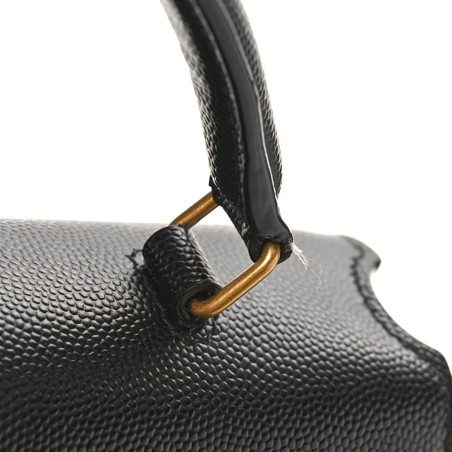 Grain de Poudre Medium Classic Monogram Cassandra Top Handle Black Rouge Legion