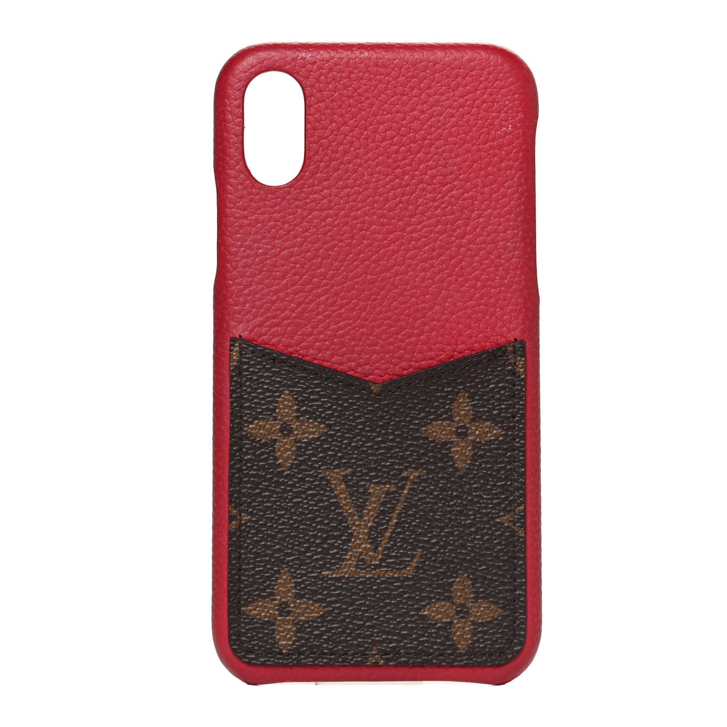 Calfskin Monogram iPhone X/XS Bumper Scarlet