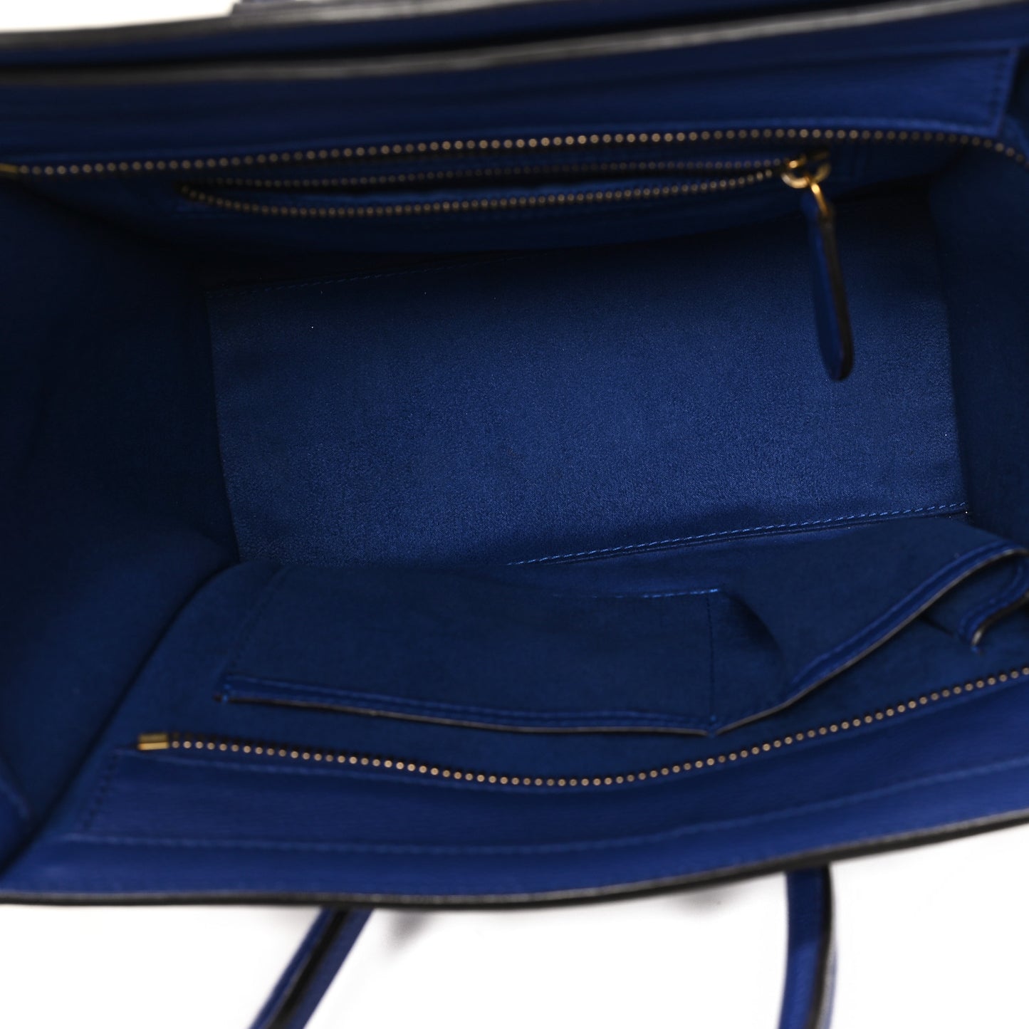 Drummed Calfskin Micro Luggage Indigo
