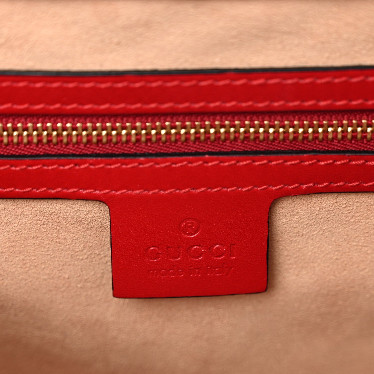 Gucci Guccissima Signature Small Padlock Top Handle Bag Hibiscus Red 6 of 11