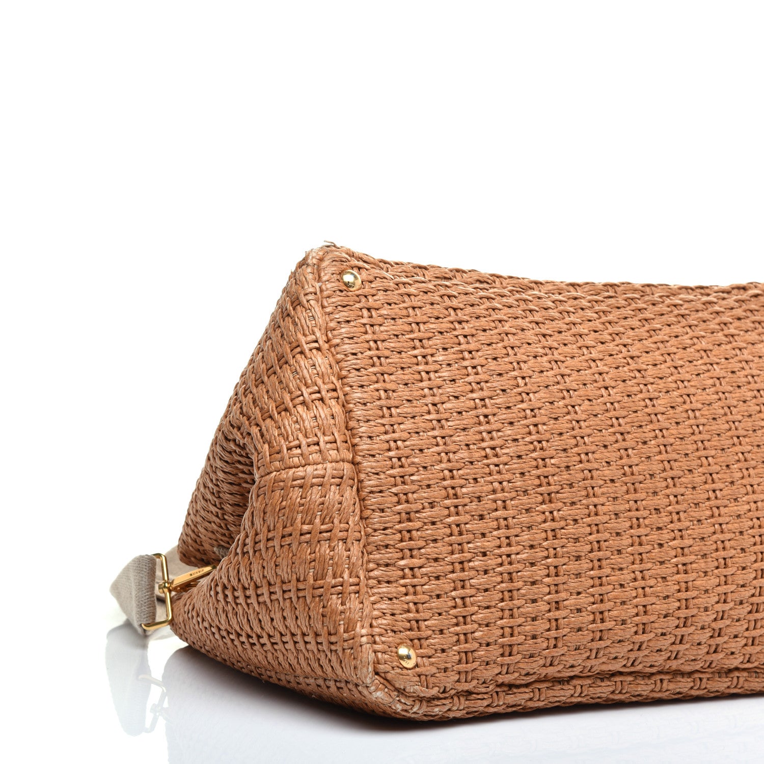 Prada Raffia Canvas Mistolino Tote Miele 7 of 10