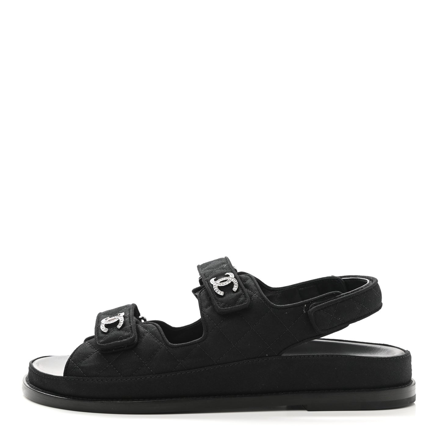 Mixed Fibers Velcro Dad Sandals 41 Black