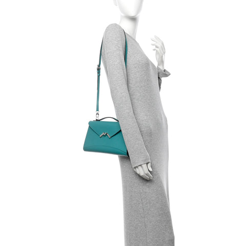Carat Calfskin Gabrielle Clutch Turquoise
