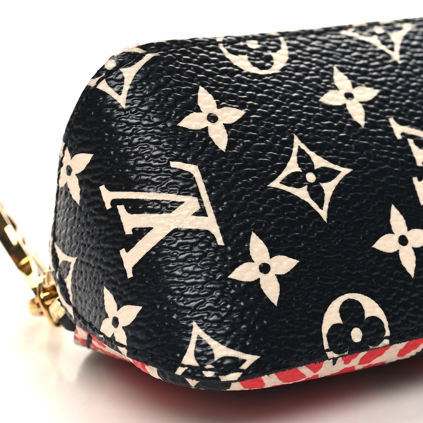 Monogram Giant Crafty Elizabeth Pencil Pouch Creme Rouge Black