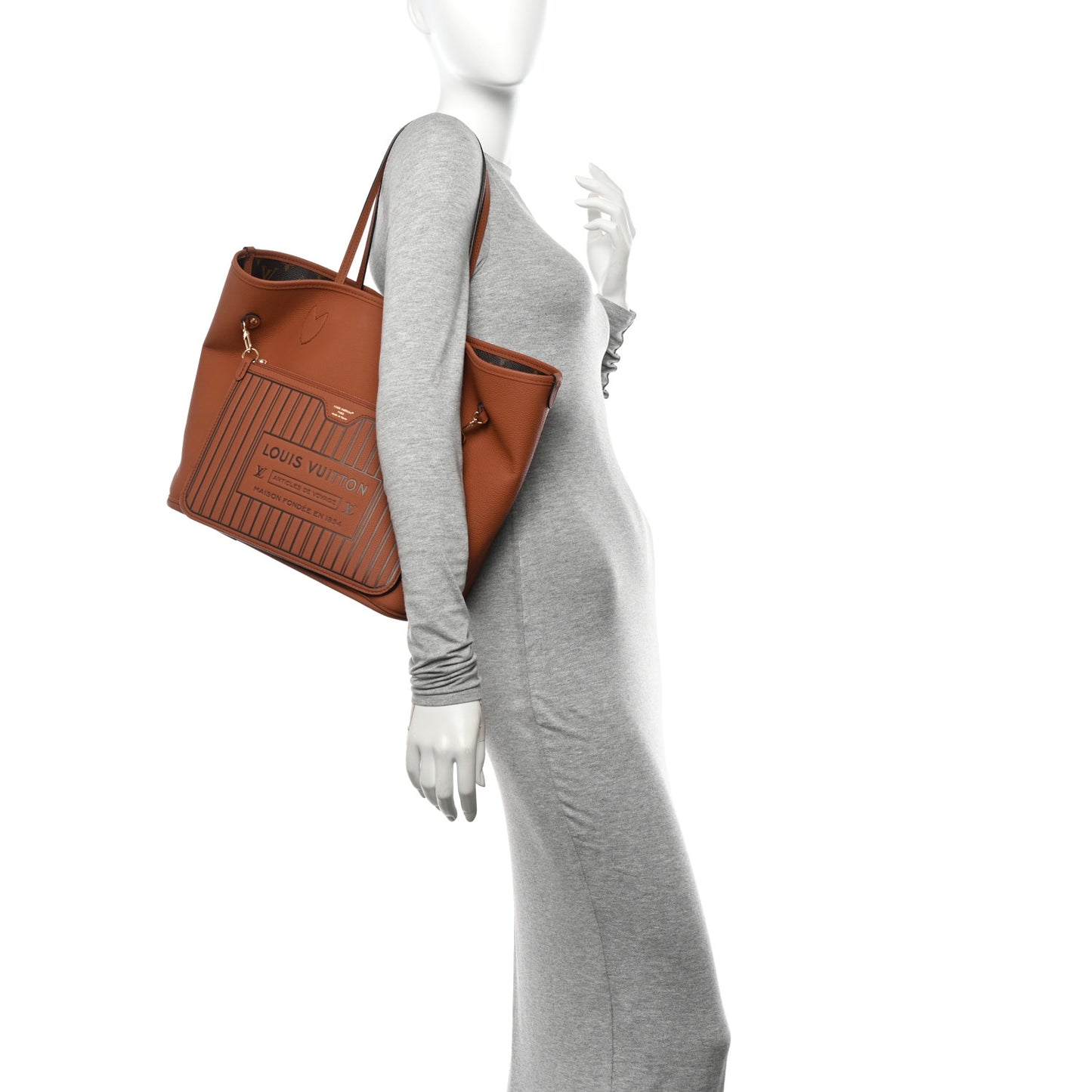 Monogram Calfskin Neo Neverfull Inside Out MM Tan
